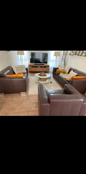 Set canapele cu fotoliu rotativ din piele naturala